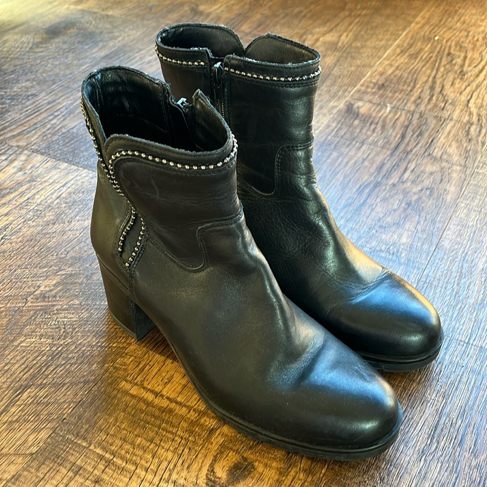 Rizzoli Black Ankle Boots with studded details